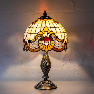 Bridgerton stained glass lamp by GLASS ART