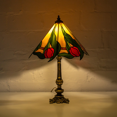 Lamp "Tulips" made of stained glass by GLASS ART