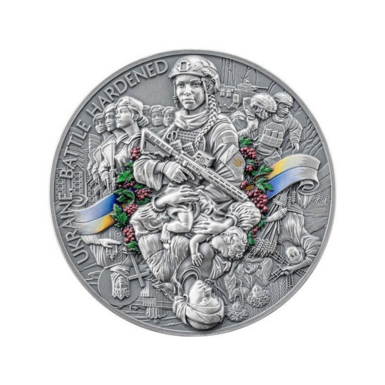 Silver coin "Ukraine. Battle Hardened", 10 cedis