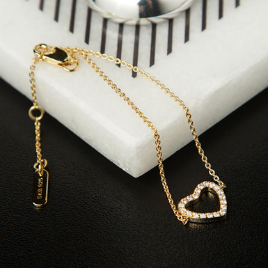 Gold-plated silver "Heart" bracelet by Skultuna