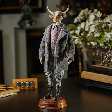 Handmade doll "Elegant bull" (height 44 cm)