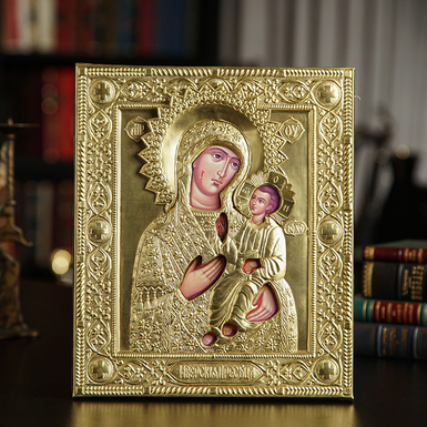Современная икона Иверской Божией Матери