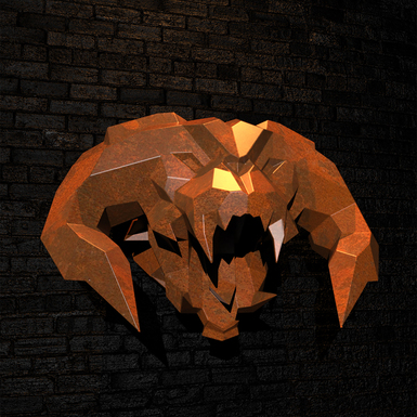 Полигональная скульптура из нержавеющей стали "Balrog" (32 кг)