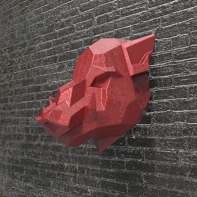 Полигональная скульптура из нержавеющей стали "Boar" (7 кг)