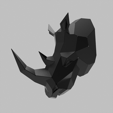 Полигональная скульптура из нержавеющей стали "Rhinoceros" (5 кг)