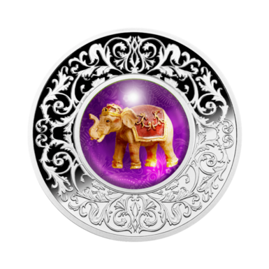 Серебряная монета "Elephant", 500 франков