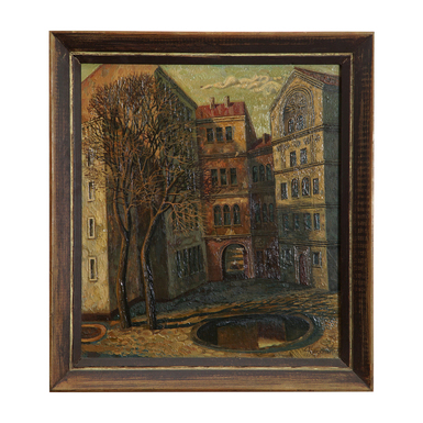 Раритетная картина "В городе", Нагурный Дмитрий, (холст, масло) 1979 год