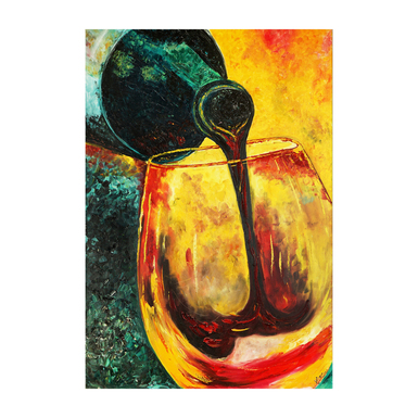 Картина И. Миро "Вино в бокале"