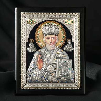 Икона с кристаллами Swarowski "Святой Николай" от Exetera Argenti