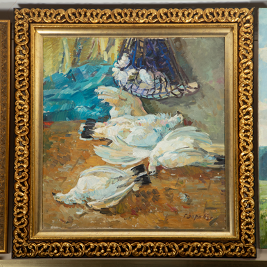 Авторская картина "Охотничий натюрморт", Зоря Галина Денисовна, 1963 год