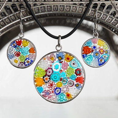 Набор украшений из муранского стекла "Brightly"