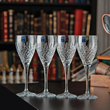 Набор из 4 хрустальных бокалов для вина "Edinburgh" от Royal Buckingham, Великобритания