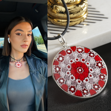 Подвеска из муранского стекла "Redly"