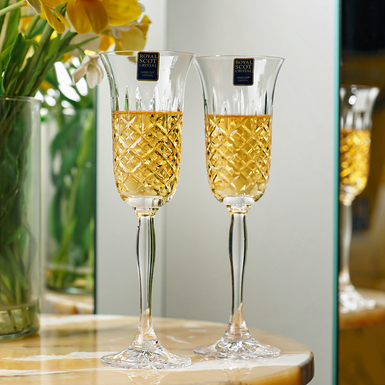 Хрустальные бокалы для шампанского "Aviemore" (2 шт) от Royal Buckingham, Великобритания
