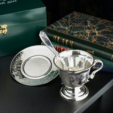 Изысканный чайный серебряный набор "Tea culture"
