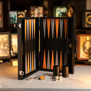 Складной набор нард из искусственной кожи с металлическими шашками "Tarell" от ITALFAMA