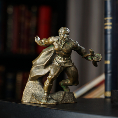 Винтажная статуэтка из бронзы "Атакующий солдат" (Воин-освободитель)