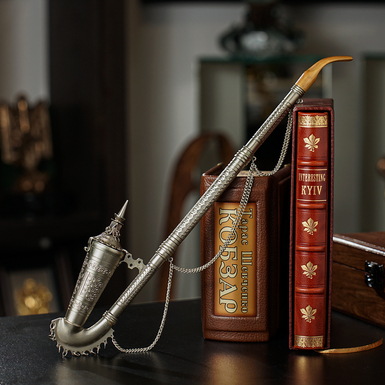 Гуцульская винтажная файка из нейзильбера, авторская работа