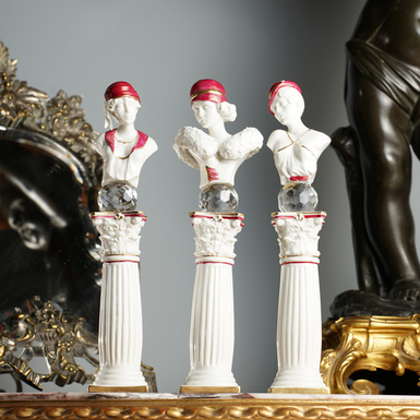 Комлект фарфоровых статуэток с хрусталем "Вечерняя серенада" второй половины 20 века