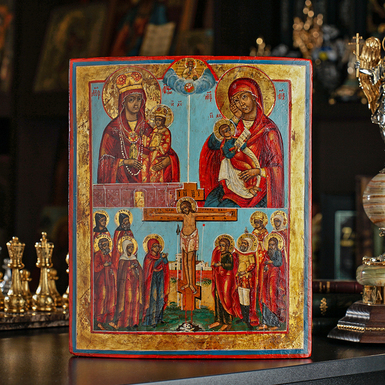 Antique three-part icon of the Savior, first half of the 19th century, Odessa region