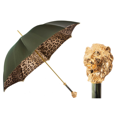 Walking umbrella with brass handle "Leo" by Pasotti