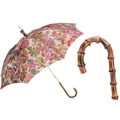 Зонт-трость с ручкой из бамбука "Garden" от Pasotti
