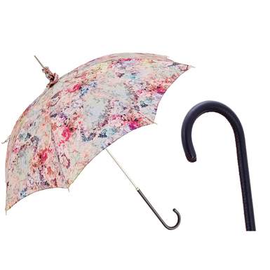 Зонт-трость с ручкой из кожи "Romantic" от Pasotti