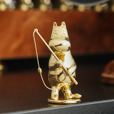 Статуетка із позолоченої сталі "Moomin on fishing" від Skultuna