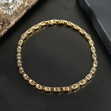 Цепочка из позолоченной стали "Solar face" от Skultuna (размер L)