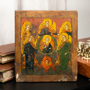 Стародавня ікона Собору Архангела Михаїла середини 19 століття, північні регіони православ'я (без реставрації)