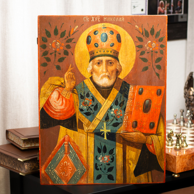 Стародавня ікона святого Христового Миколая Чудотворця останньої третини 19 століття, Чернігівська область