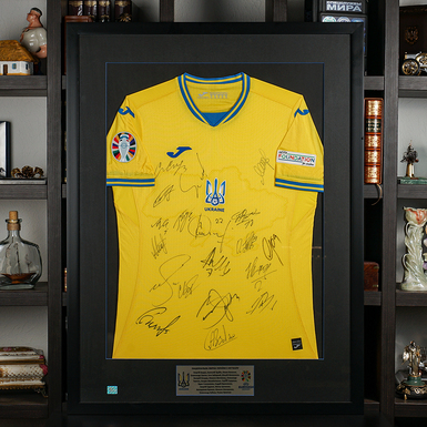 Автографы сборной Украины Евро 2024 на футболке из собственной коллекции коллекционера Николая Оскомы