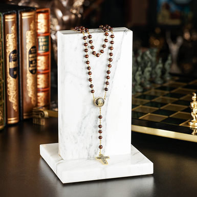 Чотки "Стежка віри" з дамаської сталі та позолоти (маленькі) від Anframa