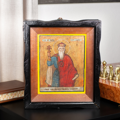 Старовинна ікона Святого Князя Володимира Великого кінця 19-початку 20 століття