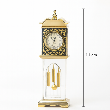 Миниатюра часов "Moments" из дамасской стали и позолоты от бренда Anframa