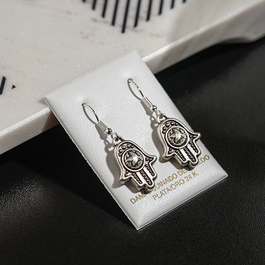 Серьги "Daydream" из дамасской стали и посеребрения от бренда Anframa