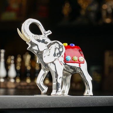 Посріблена статуетка "Indian elephant" (червоний) від Exetera Argenti