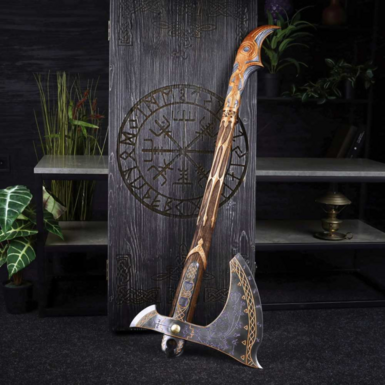 Топор ручной работы "Kratos Gold" от Topor & Molot