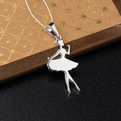 Серебряная подвеска "Балерина"