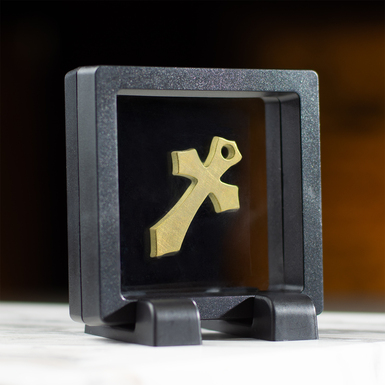 Титановый крестик "Вера" (золотистый) от Calti