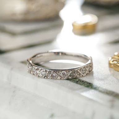 Серебряное кольцо с фианитами "Diamella"
