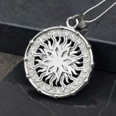 Серебряная подвеска с рутением "Alatyr"