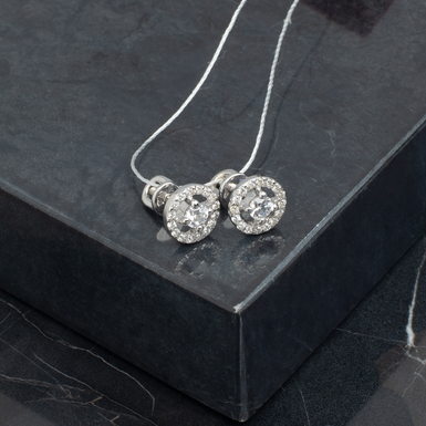 Серебряные серьги с фианитами "Sirius"