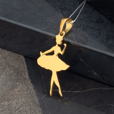 Срібна підвіска з позолотою "Ballerina"