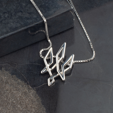 Срібне кольє "Тризуб"