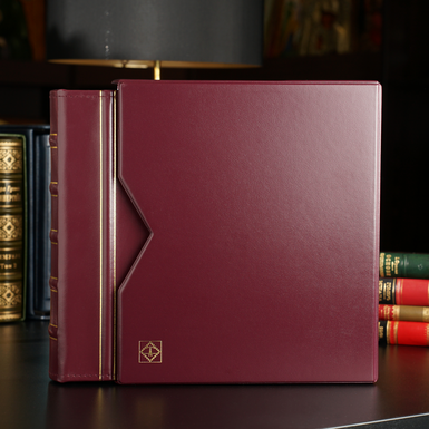 Папка-кольцо Optima и 5 листов для монет в футляре