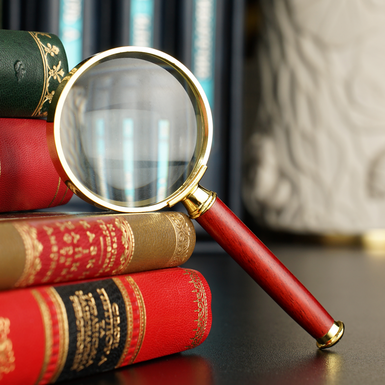 Лупа 3-кратного увеличения из позолоты и палисандра