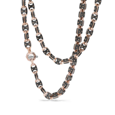 Золотая цепочка с белым бриллиантом "Puro" от Baraka