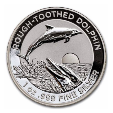 Срібна монета "Toothy Dolphin", 5 доларів