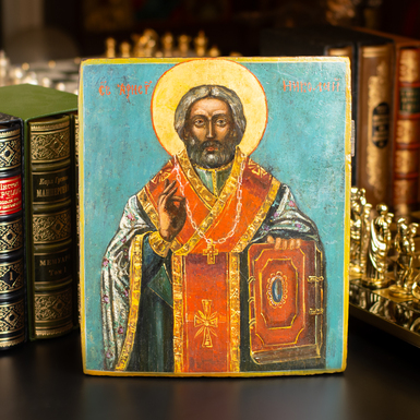 Старинная икона Святого Николая начала 19 века, Киевская область